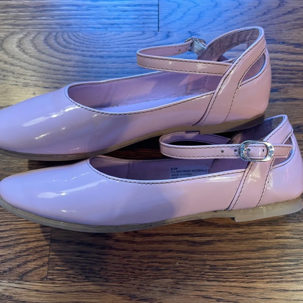 Swea Pea & Lilli Pink Elsa Dressy Flats with Strap and Buckle Size 3